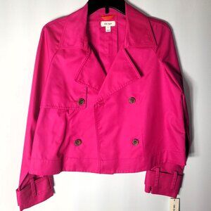 ON 34TH SPRING JACKET JAZZY PINK DOUBLE BREASTED BUTTONS, NWT MACYS